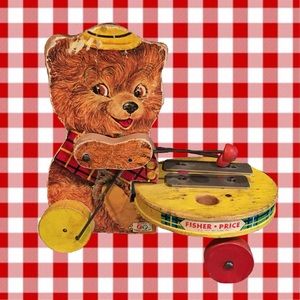 🐻VINTAGE, 1964 FISHER PRICE TEDDY ZILO🐻